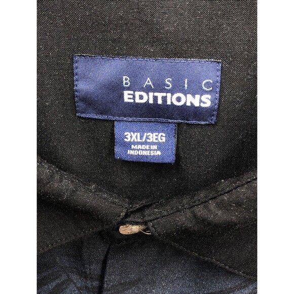 Basic Editions Button Up Shirt Men's Palm Trees 100% Rayon Short Sleeve Size 3XL - Picture 2 of 14